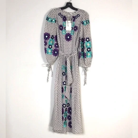 Antik Batik apoline embroidered long dress size S/38